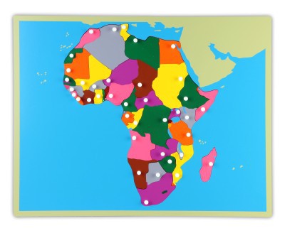 Große Montessori Puzzlekarte Afrika Montessori Material ...